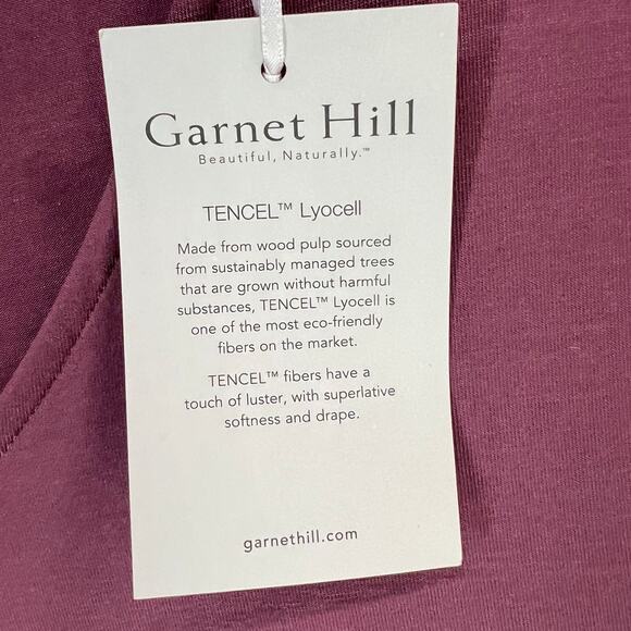 Garnet Hill Tunic Top Women M Burgundy Batwing Stretch Relaxed Feminine NEW - Picture 14 of 16